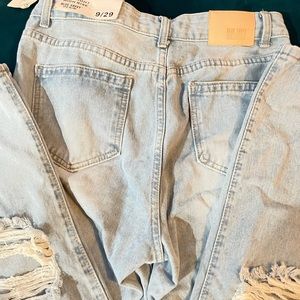 Discontinued blue savvy mom ripped jeans